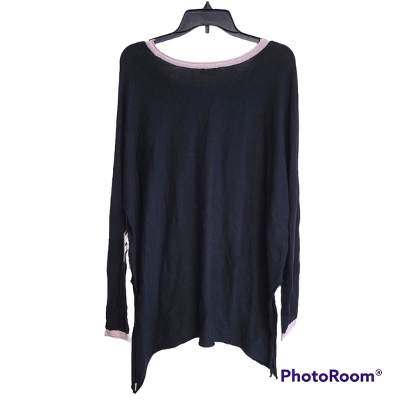 Cloth by Design Black And Purple Oversized Layering Tie Sweater Top - Picture 4 of 10